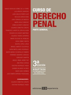 cover image of Curso de Derecho Penal